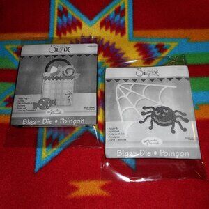 Lot Brenda Pinnick Halloween Sizzix Bigz Dies Spider & Spiderweb + Treat Bag